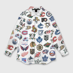 Мужская рубашка oversize 3D Логотипы НХЛ
