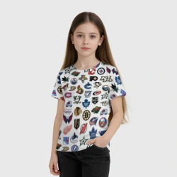 Детская футболка 3D Логотипы НХЛ - фото 2