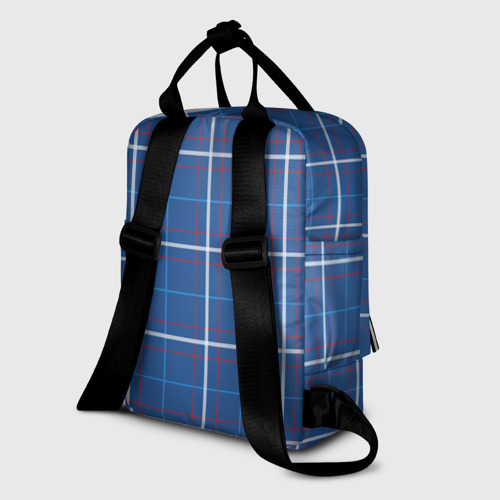 Женский рюкзак 3D с принтом Шотландка, вид сзади #1