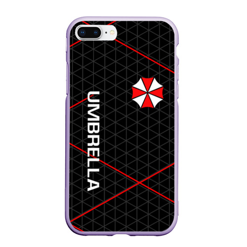 Чехол для iPhone 7Plus/8 Plus матовый Umbrella Corp, цвет светло-сиреневый