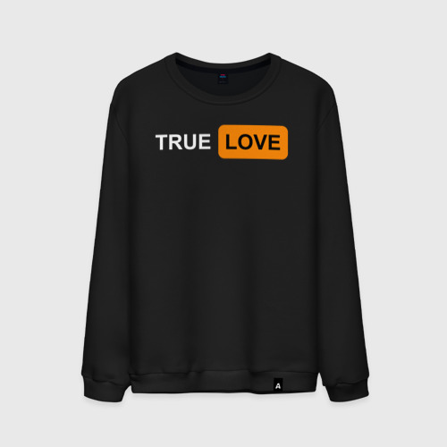 Мужской свитшот хлопок True Love, цвет черный