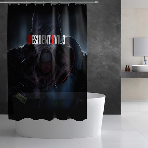 Штора 3D для ванной Resident evil 3 remake - фото 2