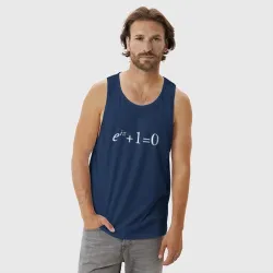 Мужская майка хлопок e^?i + 1 = 0, Тождество Эйлера - фото 2