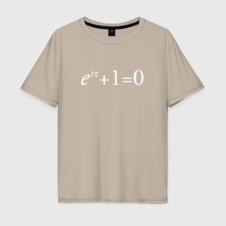 Мужская футболка хлопок Oversize e^?i + 1 = 0, Тождество Эйлера