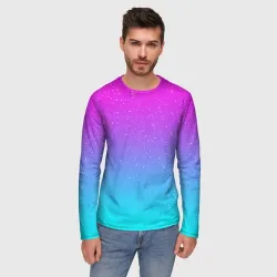 Мужской лонгслив 3D Neon space - фото 2