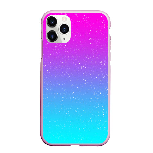 Чехол для iPhone 11 Pro Max матовый Neon space, цвет розовый