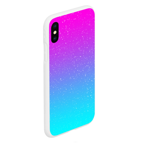 Чехол для iPhone XS Max матовый Neon space, цвет белый - фото 3