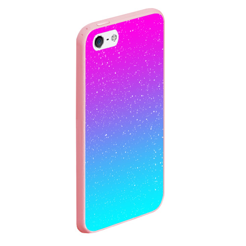 Чехол для iPhone 5/5S матовый Neon space, цвет баблгам - фото 3
