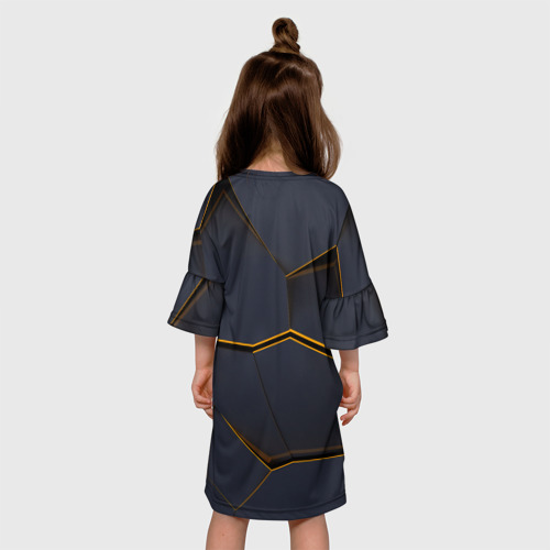 Детское платье 3D с принтом Lamborghini, вид сзади #2