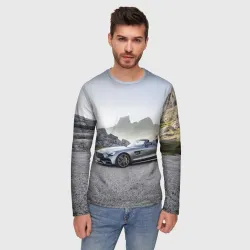 Мужской лонгслив 3D Mercedes v8 biturbo - фото 2