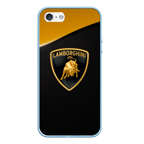 Чехол для iPhone 5/5S матовый Lamborghini, цвет голубой