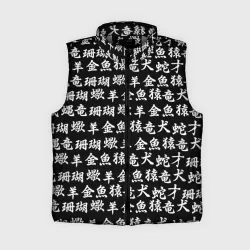 Женский жилет утепленный 3D Иероглифы