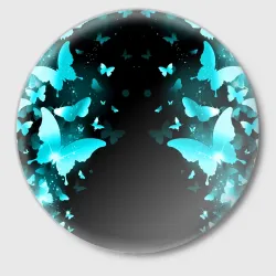 Значок Неоновые бабочки neon