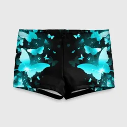 Детские купальные плавки 3D Неоновые бабочки neon