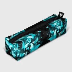 Пенал школьный 3D Неоновые бабочки neon