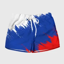 Женские шорты 3D Россия триколор