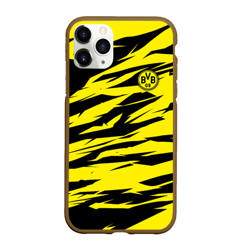 Чехол для iPhone 11 Pro Max матовый FC Borussia, цвет коричневый