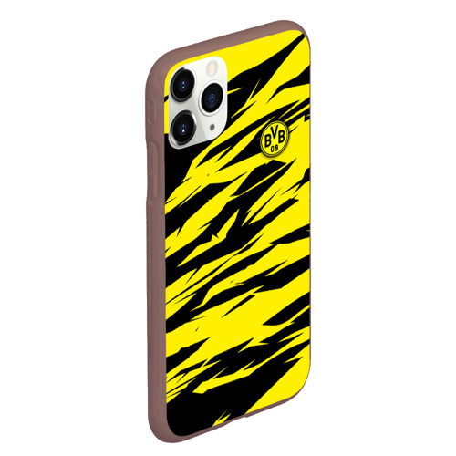 Чехол для iPhone 11 Pro Max матовый FC Borussia, цвет коричневый - фото 3