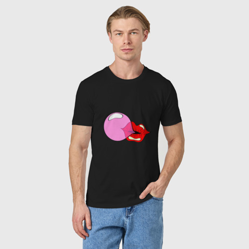 Мужская футболка хлопок Пузырь, цвет черный - фото 3