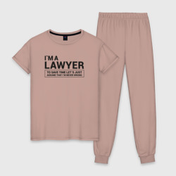 Женская пижама хлопок I`m a lawyer