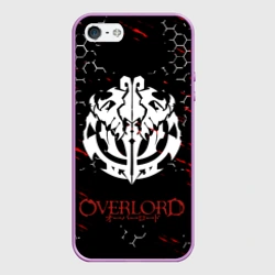 Чехол для iPhone 5/5S матовый Красные линии оверлорд