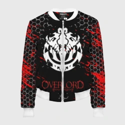 Женский бомбер 3D Красные линии оверлорд