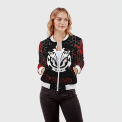 Женский бомбер 3D Красные линии оверлорд - фото 2