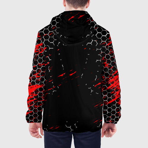 Мужская куртка 3D Красные линии оверлорд, цвет 3D печать - фото 5