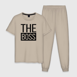 Мужская пижама хлопок The boss