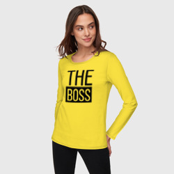 Женский лонгслив хлопок The boss - фото 2