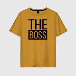 Женская футболка хлопок Oversize The boss