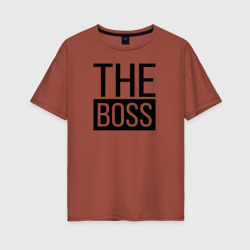 Женская футболка хлопок Oversize The boss