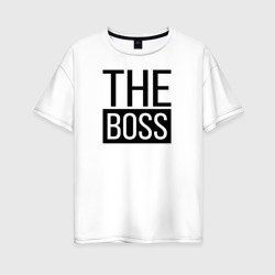 Женская футболка хлопок Oversize The boss