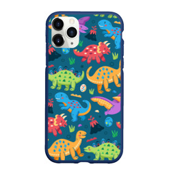 Чехол для iPhone 11 Pro Max матовый Арт с динозаврами