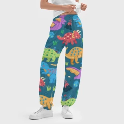 Женские джоггеры оверсайз 3D Арт с динозаврами - фото 2