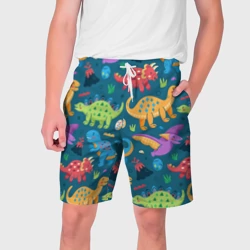 Мужские шорты 3D Арт с динозаврами