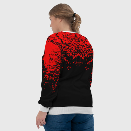 Женский свитшот 3D Красные брызги оверлорд, цвет 3D печать - фото 7