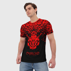 Мужская футболка 3D красные брызги оверлорд - фото 2
