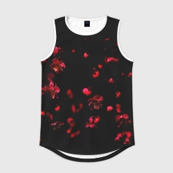 Мужская спортивная майка 3D Красная сакура