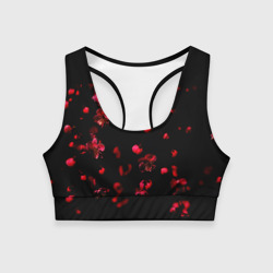 Женский спортивный топ 3D Красная сакура