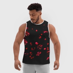 Мужская спортивная майка 3D Красная сакура - фото 2