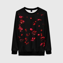 Женский свитшот 3D Красная сакура