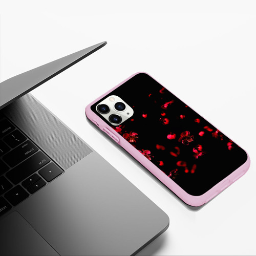 Чехол для iPhone 11 Pro Max матовый Красная сакура, цвет розовый - фото 5