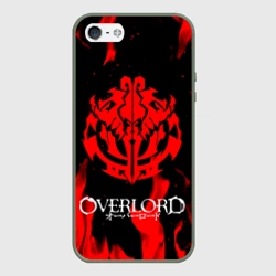 Чехол для iPhone 5/5S матовый Красный огонь оверлорд