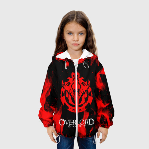 Детская куртка 3D Красный огонь оверлорд, цвет белый - фото 4