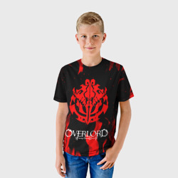 Детская футболка 3D Красный огонь оверлорд - фото 2