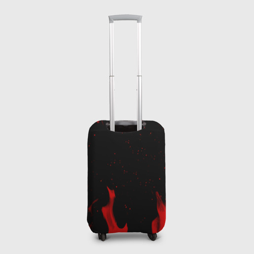 Чехол для чемодана 3D Красный огонь оверлорд, цвет 3D печать - фото 2