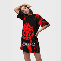 Платье-футболка 3D Красный огонь оверлорд - фото 2