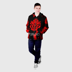 Мужская куртка 3D Красный огонь оверлорд - фото 2