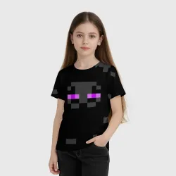 Детская футболка 3D Minecraft Enderman face - фото 2